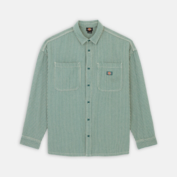 Dickies DK0A4YB20LN1 HICKORY SHIRT LS LINCOLN GREEN 195439906099