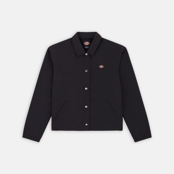 Dickies DK0A4YGWBLK1 OAKPORT CROPPED COACH JACKET W BLACK 196010851944