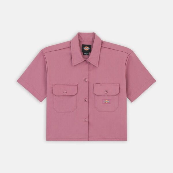 Dickies DK0A4YSXJ541 WORK SHIRT CROPPED SS W MELLOW MAUVE 195439984394