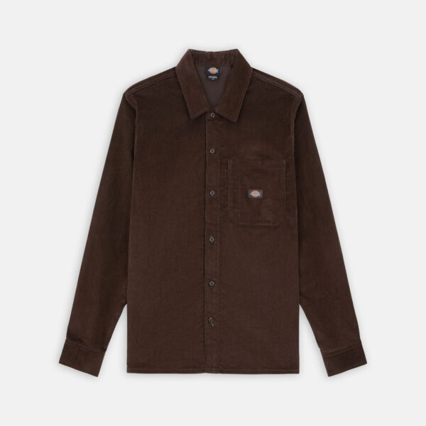 Dickies DK0A86520CB1 CORDUROY SHIRT LS CHOCOLATE BROWN 196520320404