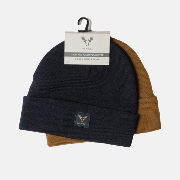 Fat Moose FM2795_Dark_navy_Bronze Base 2-pack beanie Dark navy Bronze 5715528151121