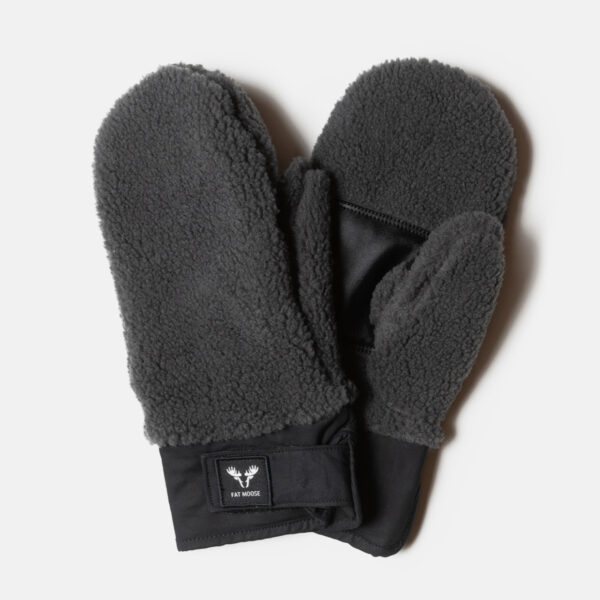 Fat Moose FM2801_Dark_Grey Pile mittens Dark Grey 5715528162455